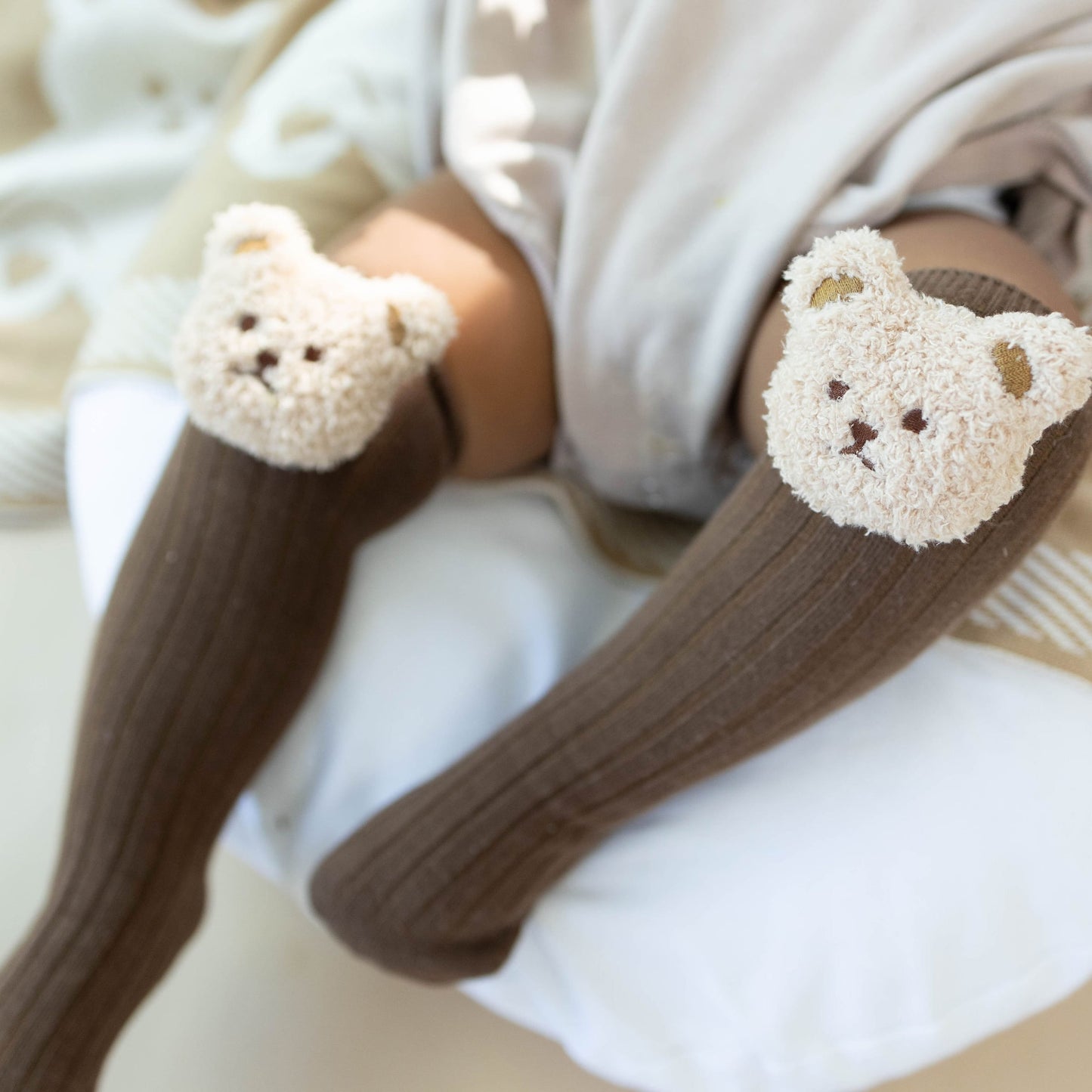 Soft Baby Bear Socks for Newborn by K Mitchell Collections