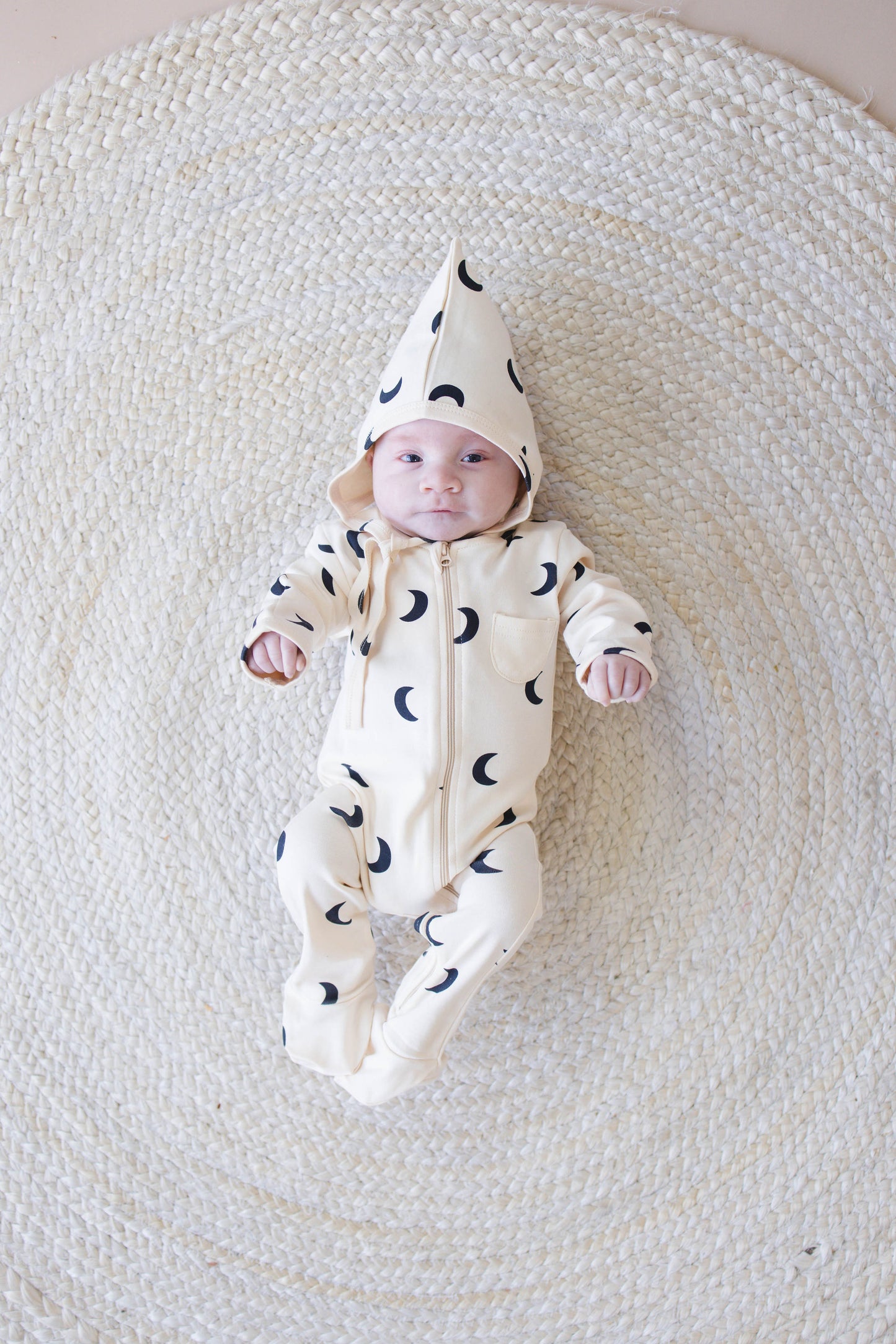 Zipper Moon Romper - Adorable Baby Clothing by K Mitchell Collections